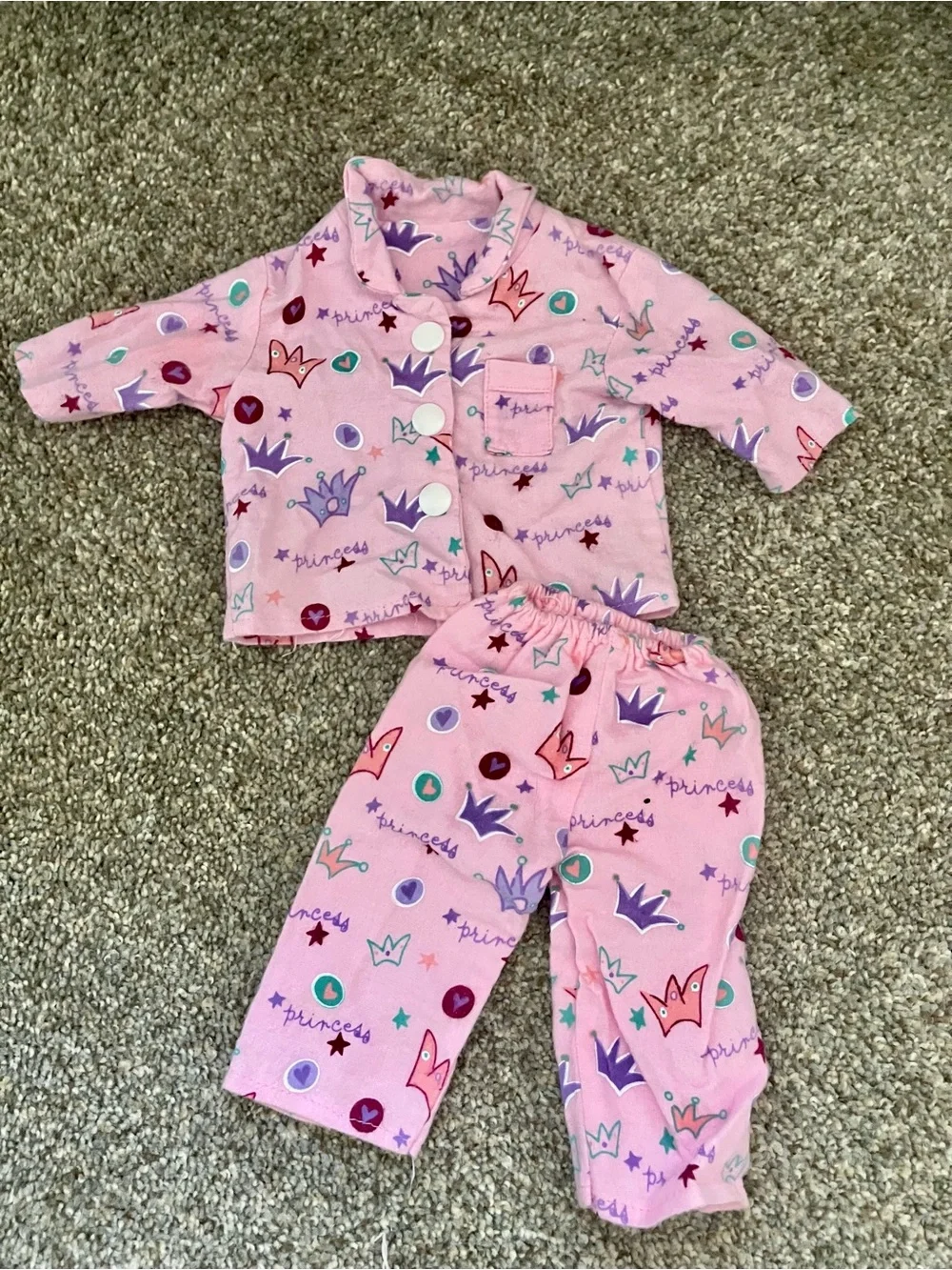 18 Inch Doll Handmade Princess Pink Pajamas